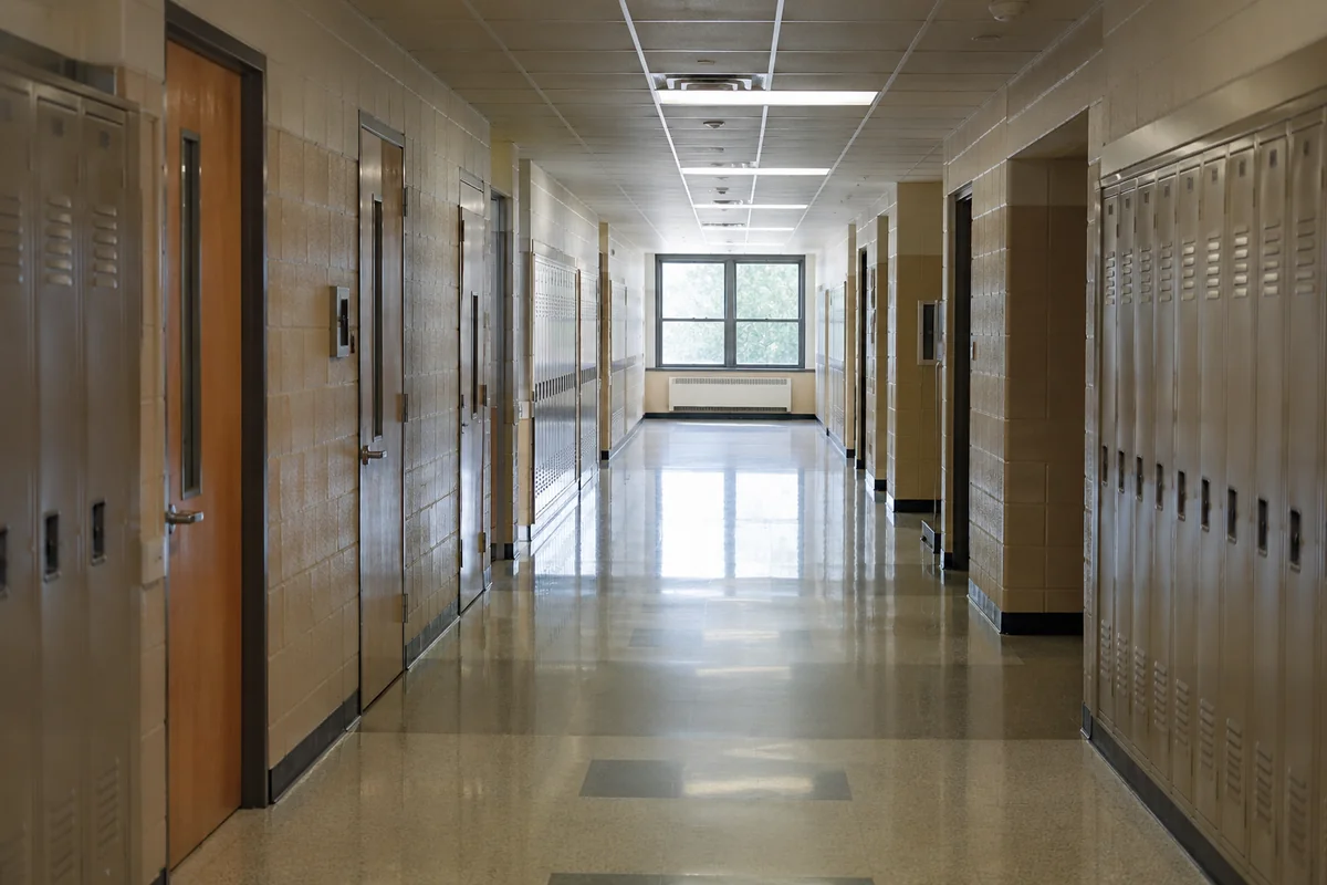 A school hallway